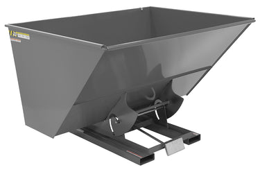 3 CuYd 70 Degree Light Duty Self Dumping Hopper w/ Bumper Release - Gray